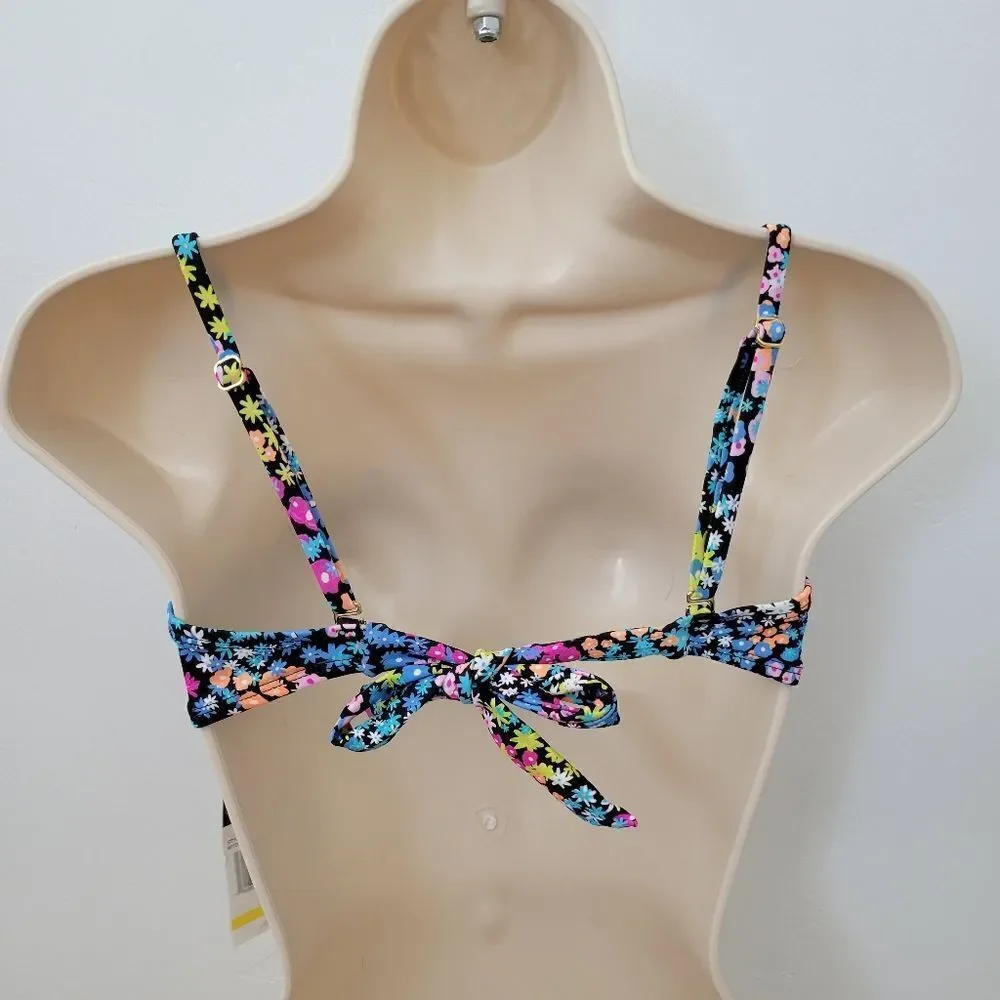 NWT California Waves Juniors Bandeau Bikini Top
